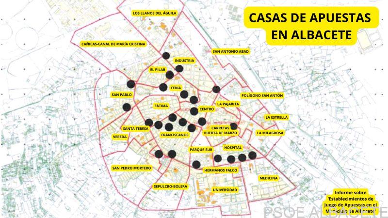 El Grupo Municipal Socialista propone la modificación del Plan General de Ordenación Urbana para limitar la implantación de nuevas casas de apuestas en Albacete
